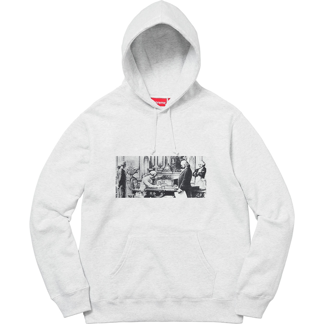 Mike Kelley/Supreme Franklin Signing the Treaty of Alliance with French Officials Hooded Sweatshirt view 8
